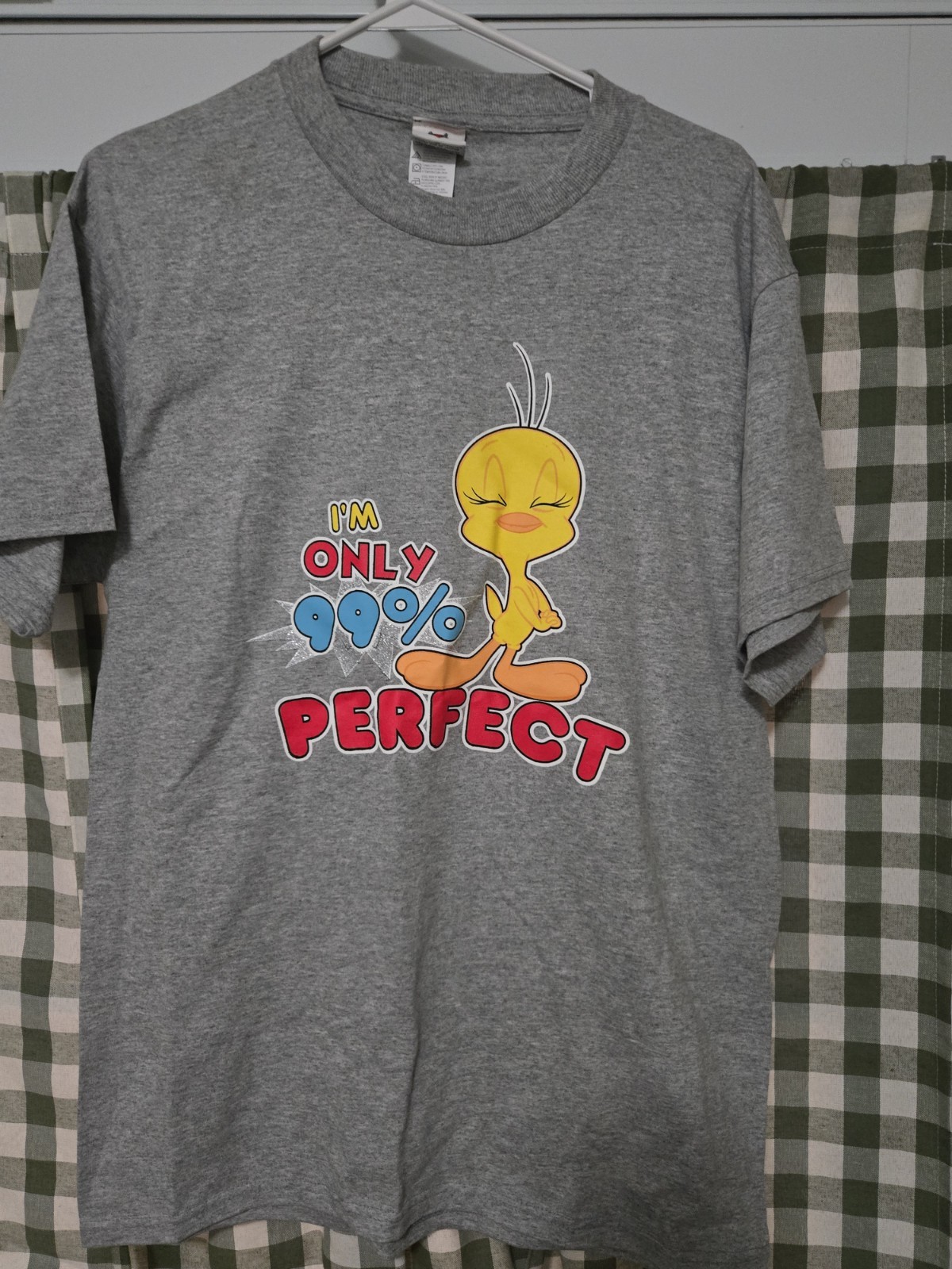 Vintage 1990s Single Stitch Tweety “99% Perfect” Graphic T-Shirt  Size Medium