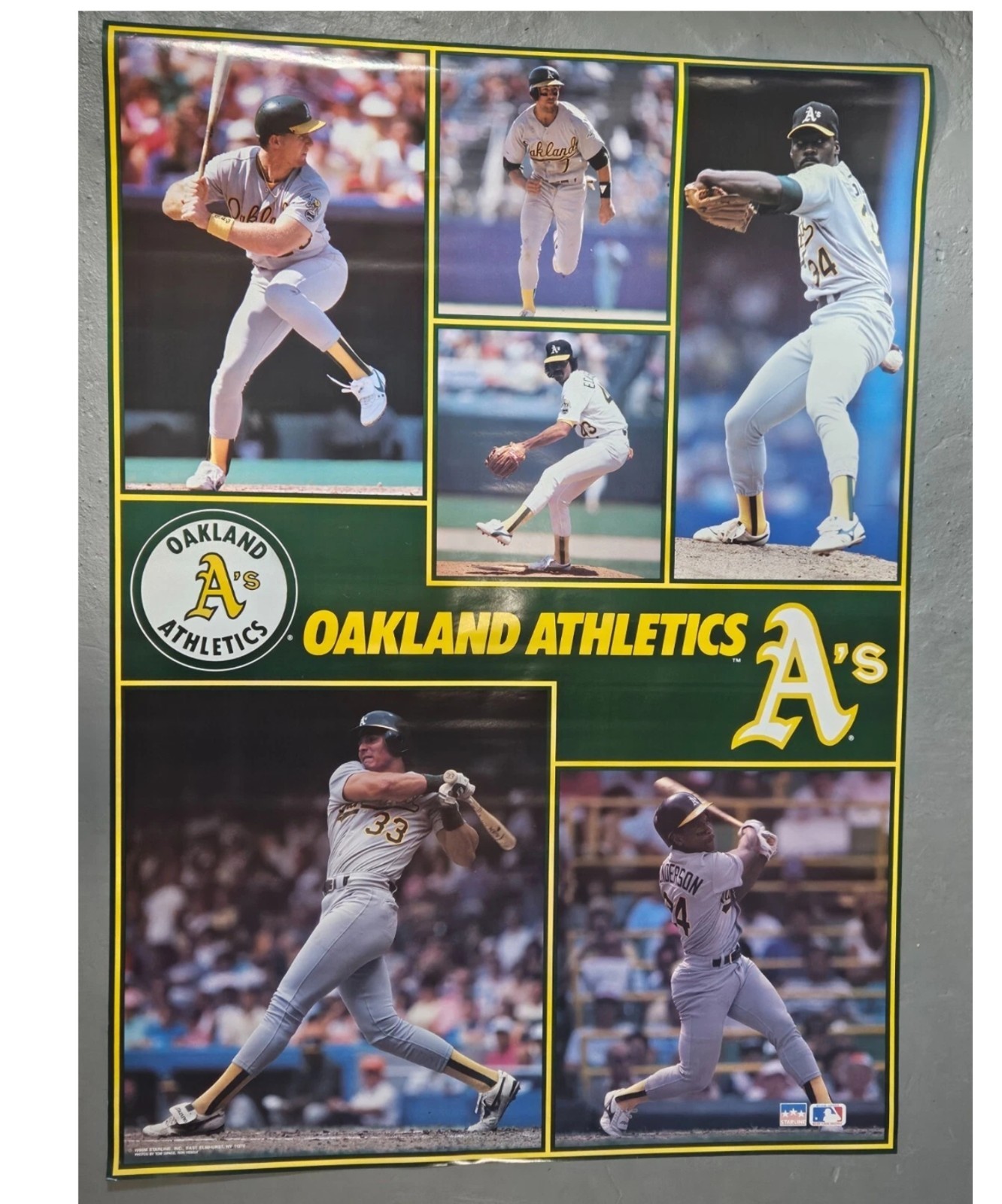 Oakland Athletics 1990 NOS SEALED HUGE 42x58\ Oakland Athletics 1990 NOS SEALED HUGE 42x58\