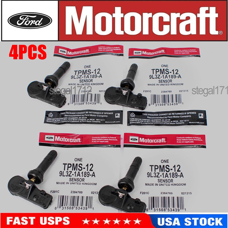 4PCS Genuine Motorcraft TIRE PRESSURE MONITORING SENSOR OEM TPMS-12 9L3Z-1A189-A