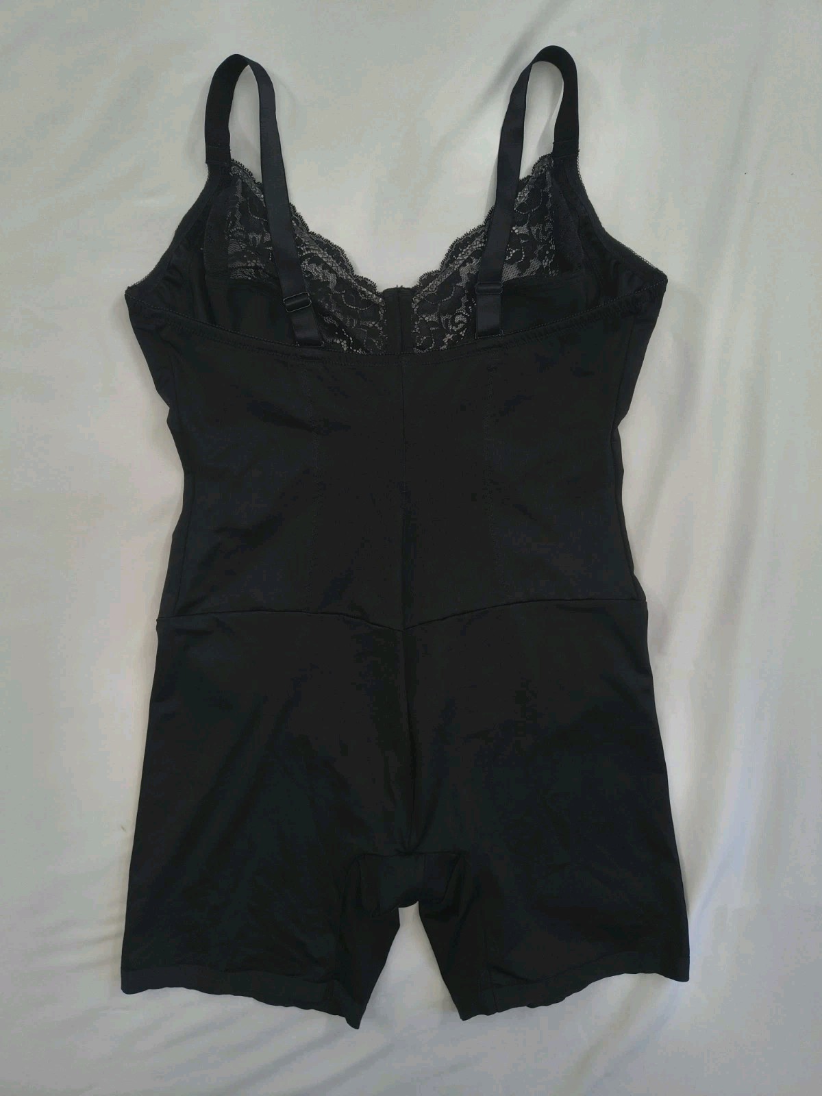 Maidenform 2045 Body Shaper Bodysuit Style- Vintage Chic Shapewear Black Sz 42DD