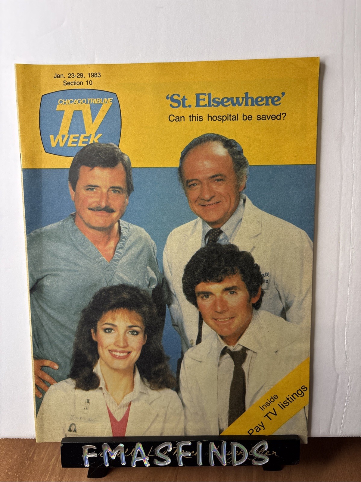 Y1 1983 ST ELSEWHERE Chicago Tribune TV WEEK Guide Magazine