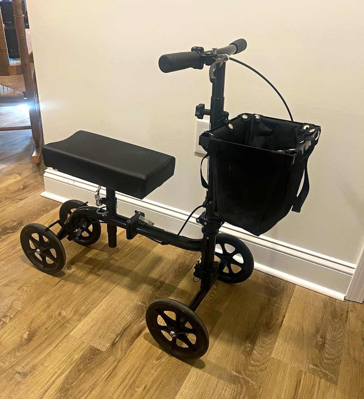 Foldable Black 4-Wheel Rollator Walker with Seat, Basket & Handbrakes for Adults Foldable Black 4-Wheel Rollator Walker with Seat, Basket & Handbrakes for Adults