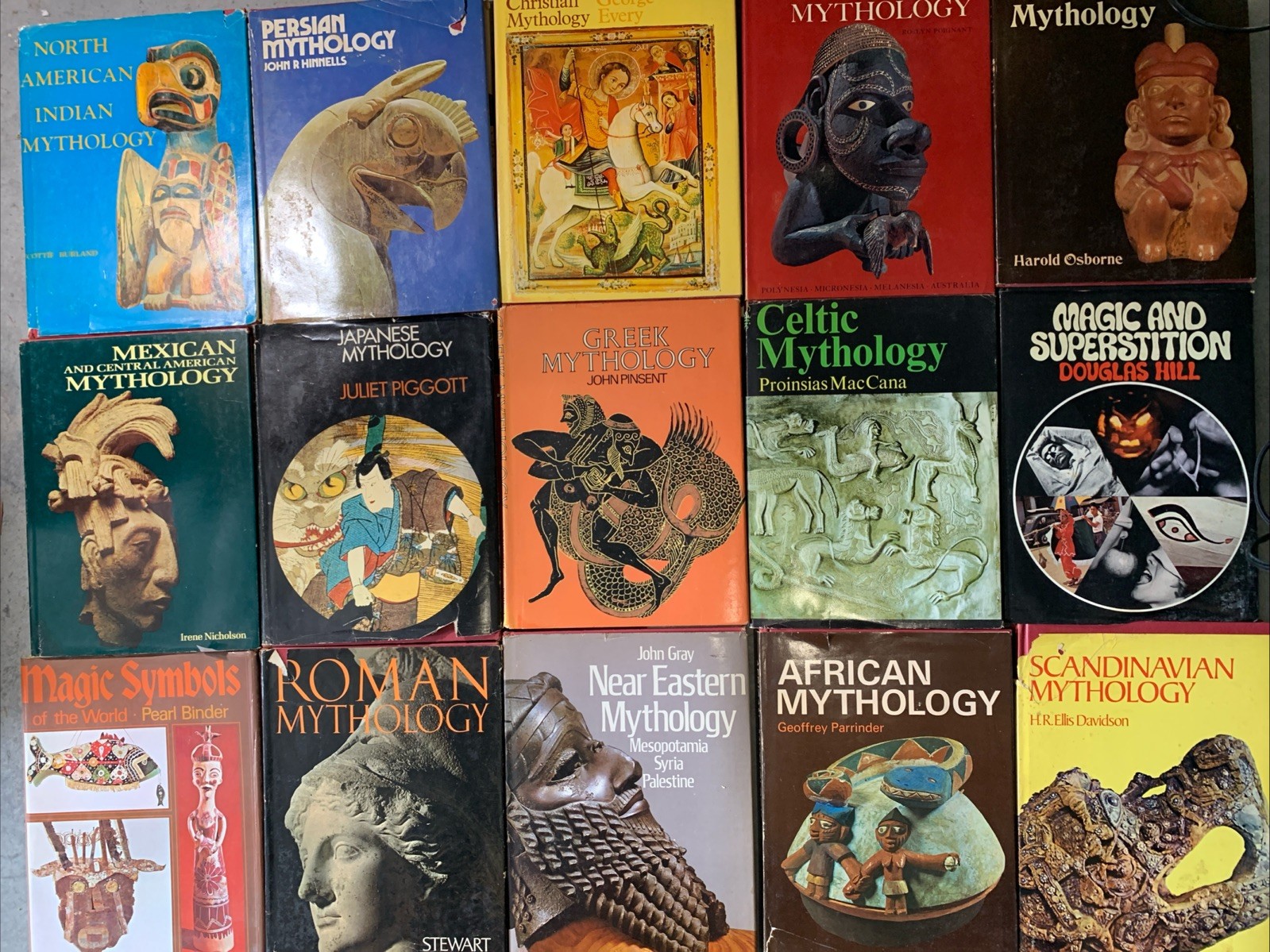 Vintage Hamlyn Mythology Book Collection 15 Hardcover Books Greek