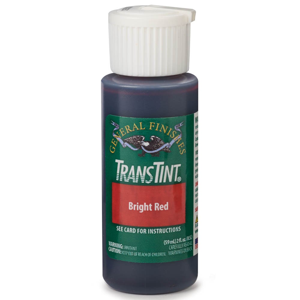 General Finishes - Wood Dye Stain - Alcohol/Water Soluble - 6021 - Bright Red - General Finishes - Wood Dye Stain - Alcohol/Water Soluble - 6021 - Bright Red -