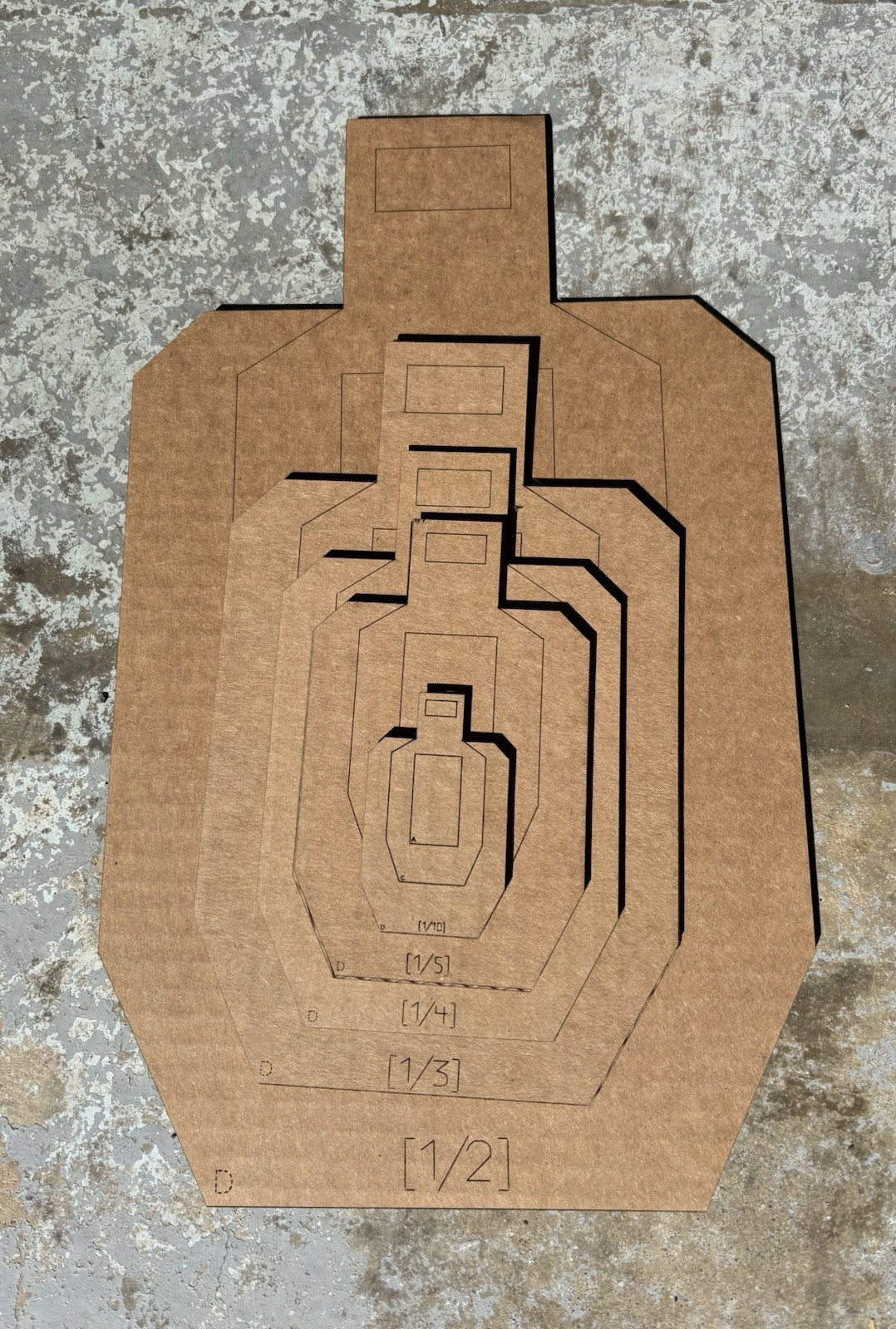 Scaled Dryfire Target Kit including USPSA Targets (1:2, 1:3, 1:4, 1:5, and 1:10) Scaled Dryfire Target Kit including USPSA Targets (1:2, 1:3, 1:4, 1:5, and 1:10)