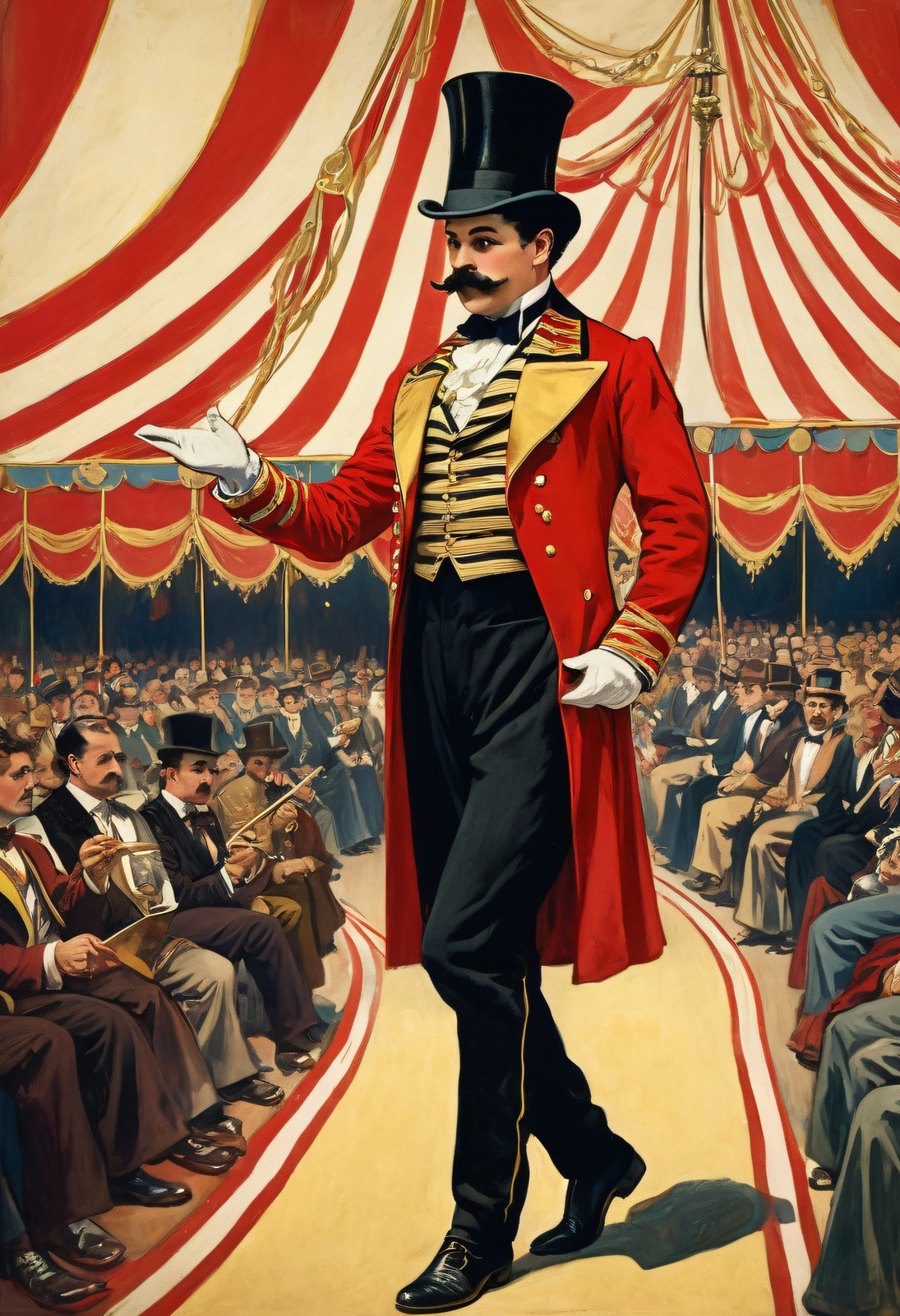 Grand Ringmaster Big Top Vintage Circus Wall Art Print