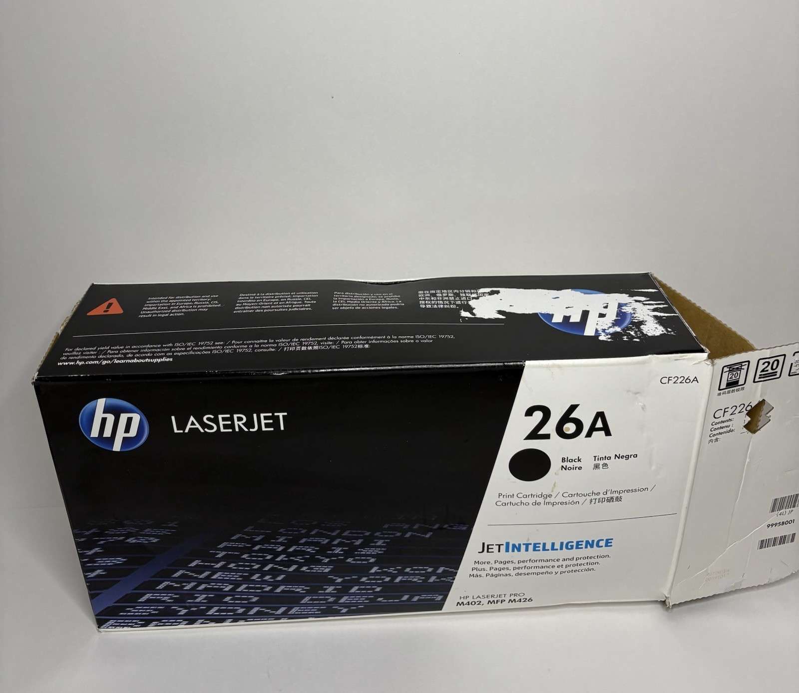 Genune OEM HP 26A CF226A Black Toner Cartridge Open Box Genune OEM HP 26A CF226A Black Toner Cartridge Open Box