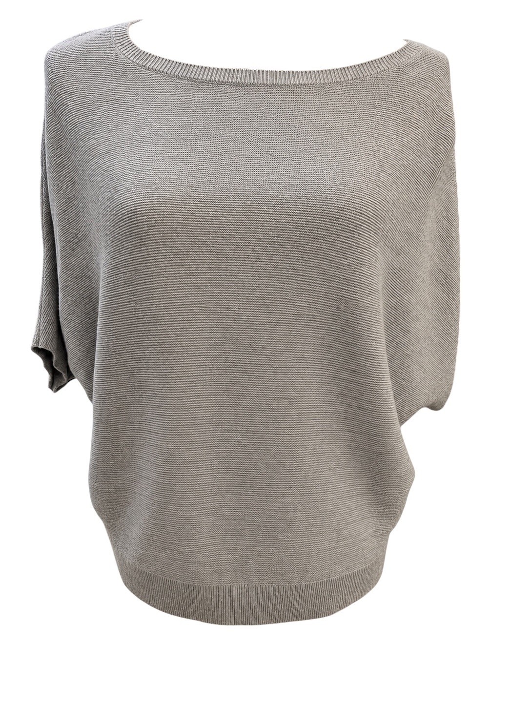 Quince Organic Cotton Cashmere Blend Link-Stitch Dolman Sweater Grey M Quince Organic Cotton Cashmere Blend Link-Stitch Dolman Sweater Grey M