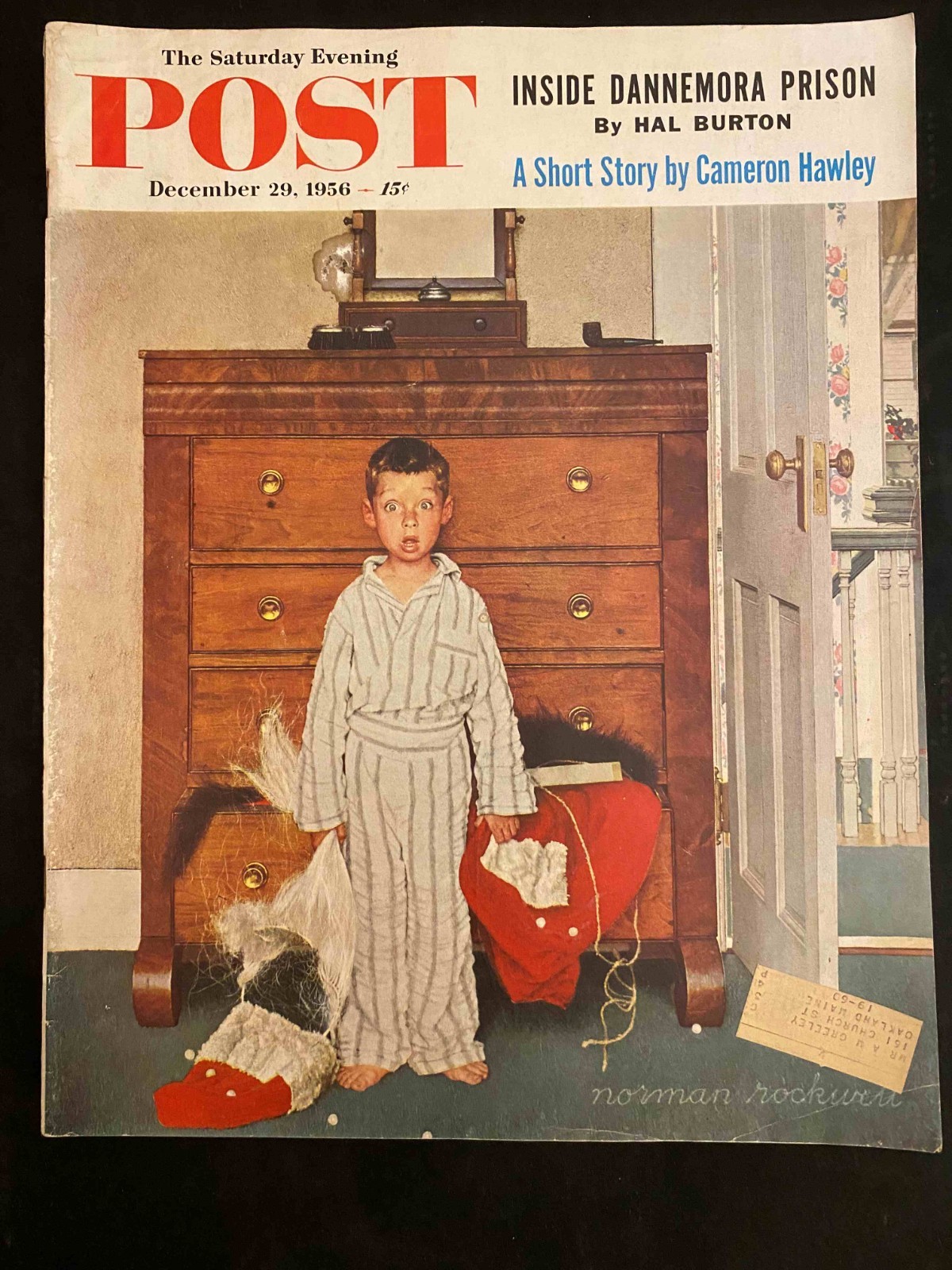 Saturday Evening Post December 29, 1956 Norman Rockwell Cover, Complete Magazine