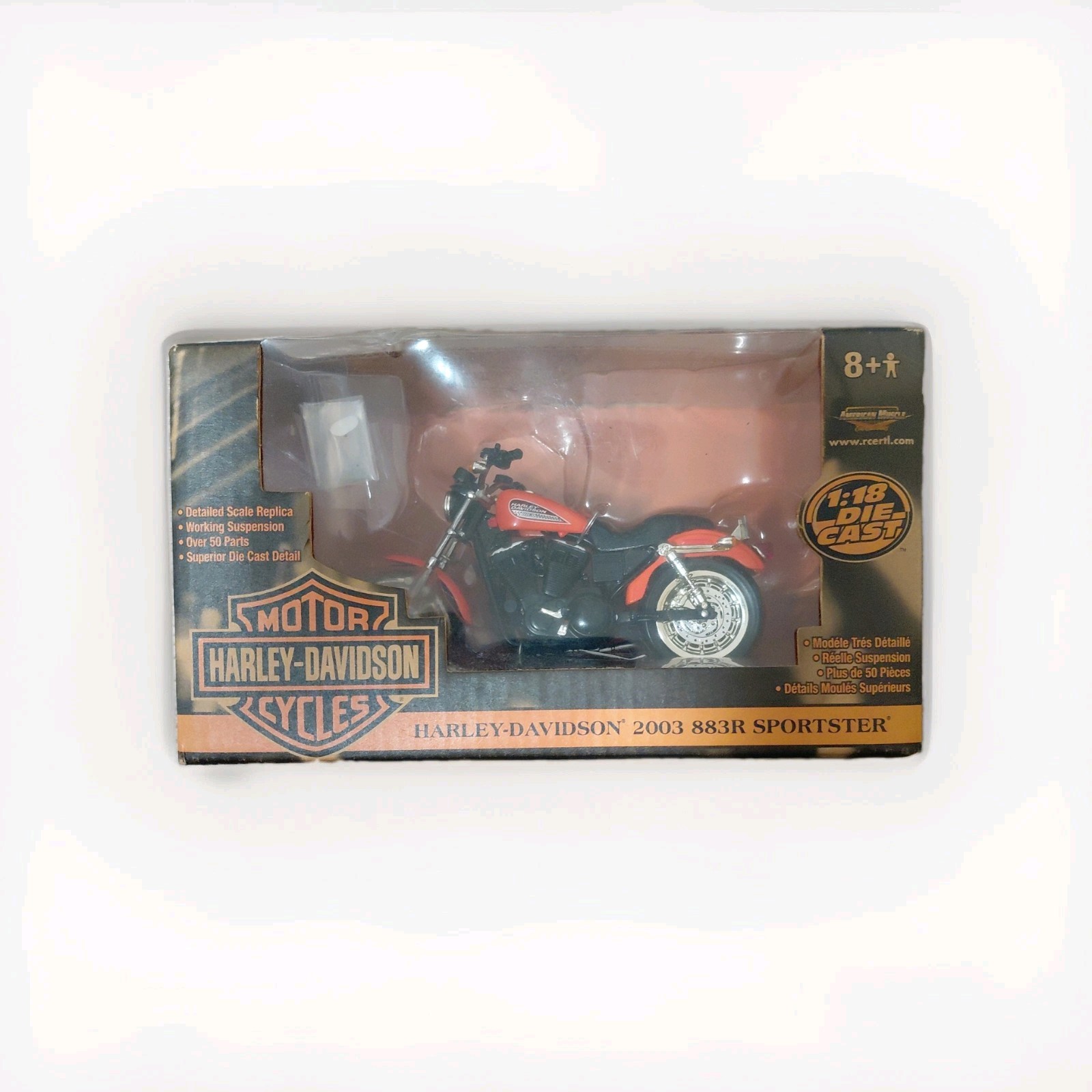Ertl American Muscle 1:18 Harley-Davidson 2003 883R Sportster Red/Black Ertl American Muscle 1:18 Harley-Davidson 2003 883R Sportster Red/Black