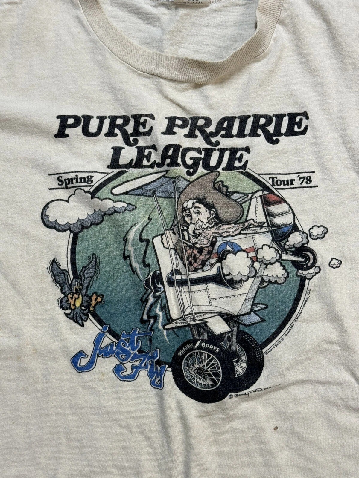 VTG 1978 Pure Prairie League Band Tour T-Shirt S to 5XL