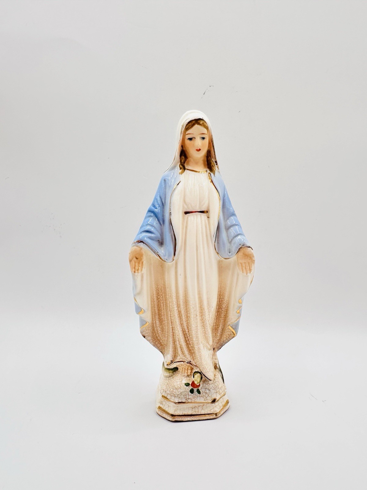 Vintage Virgin Mary Madonna Ceramic Figurine 7