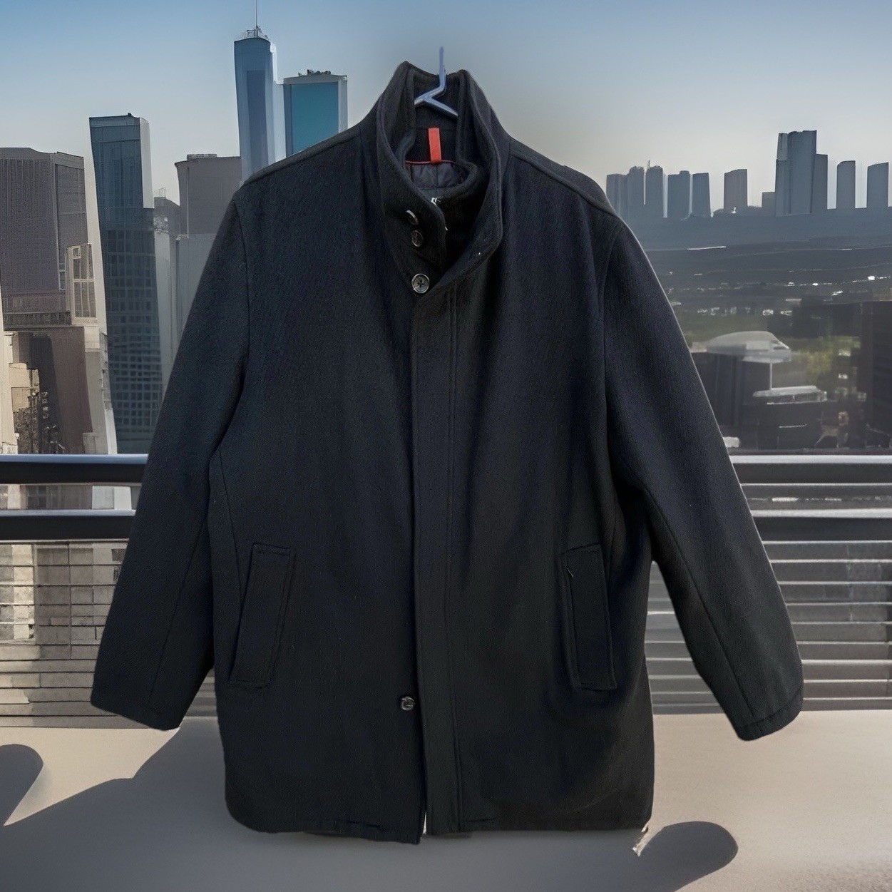 SANYO NY/ Tokyo Mens XL Insulated Heavy  Angora/Wool/Silk/Cashmere Coat Reg $499