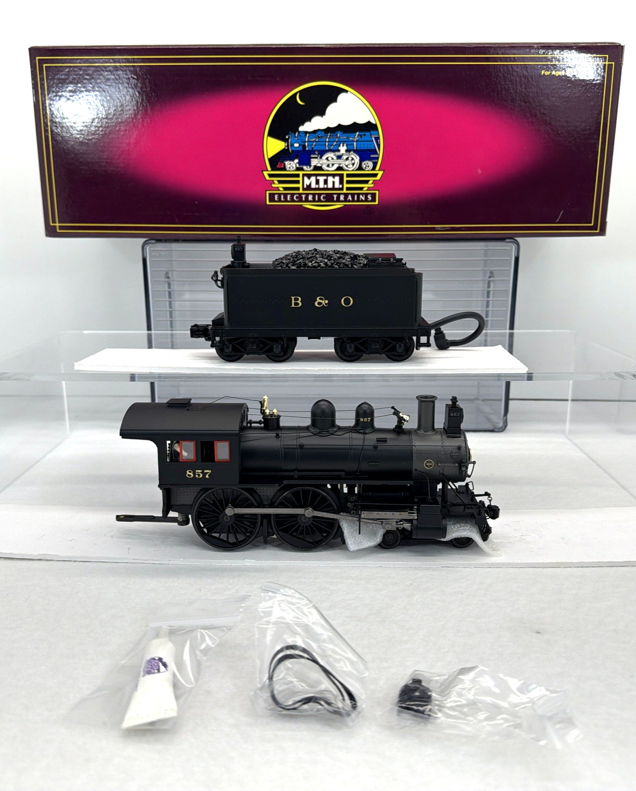 MTH Premier 20-3155-1 Baltimore & Ohio 4-4-0 Steam Engine PS.2 O New #857 3v B&O
