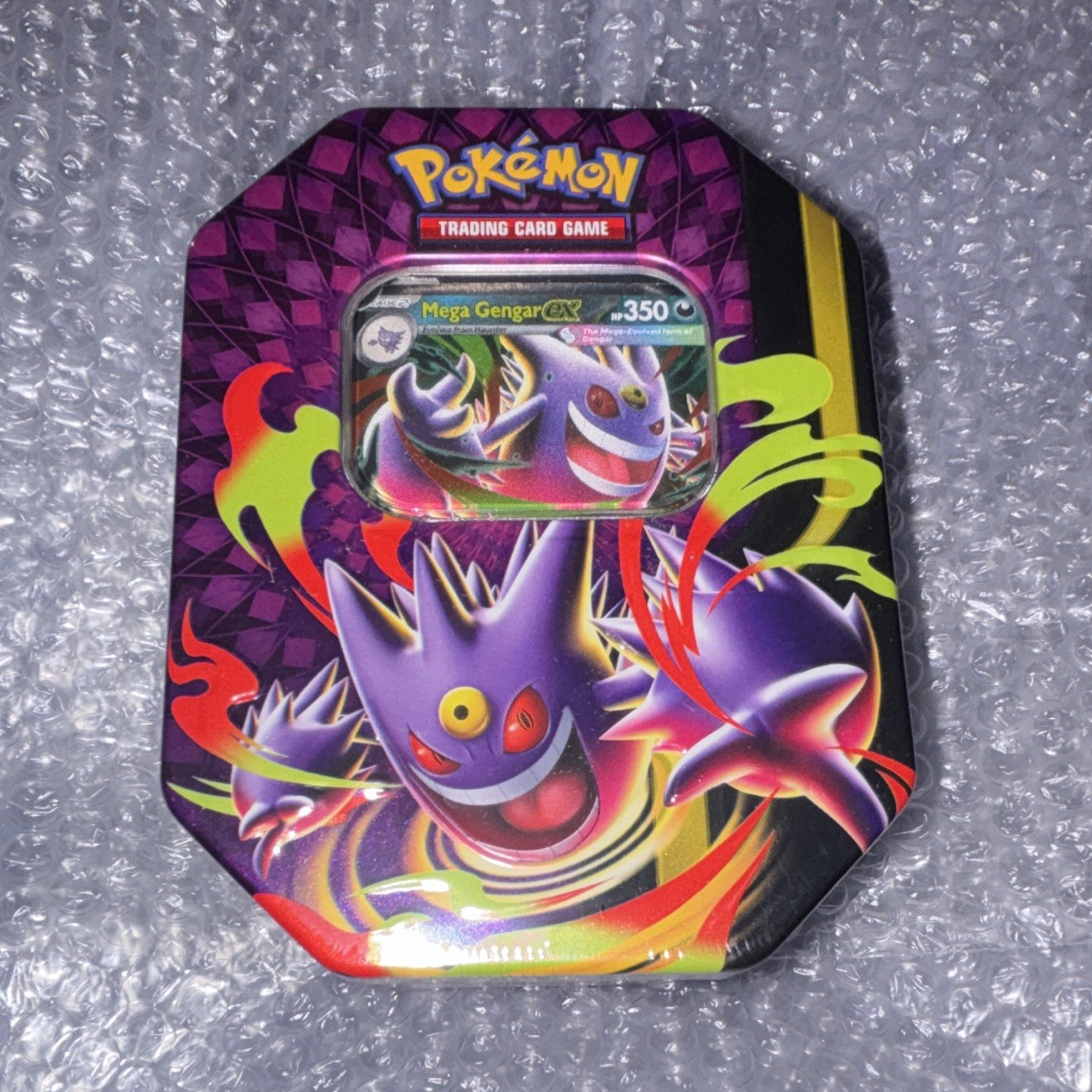 Pokémon TCG Mega Gengar Tin 2026 Sealed. 2 packs of Perfect order & Chaos Rising