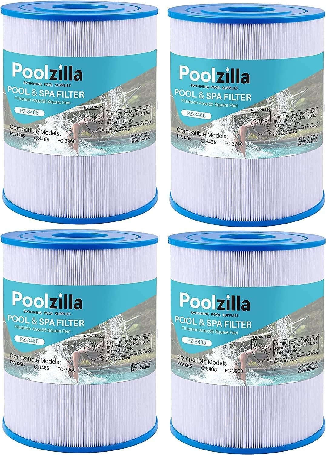 Poolzilla 4-Pack Spa Filter Cartridge