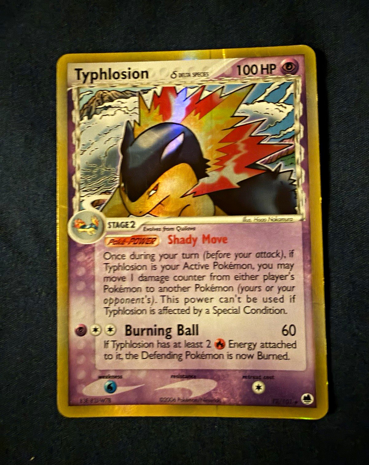 Typhlosion Delta Species Holo 12/101 EX Dragon Frontiers