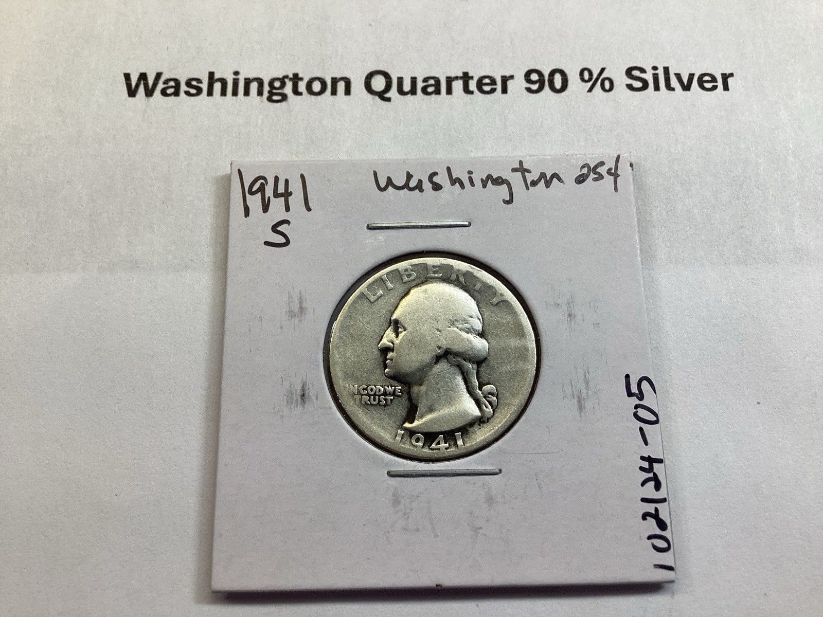 1941 S Washington Silver Quarter from San Francisco Mint 102124 05d