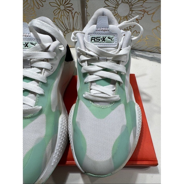 Puma RS-X Reinvent Biscay Green White Sneakers  Womens 8.5