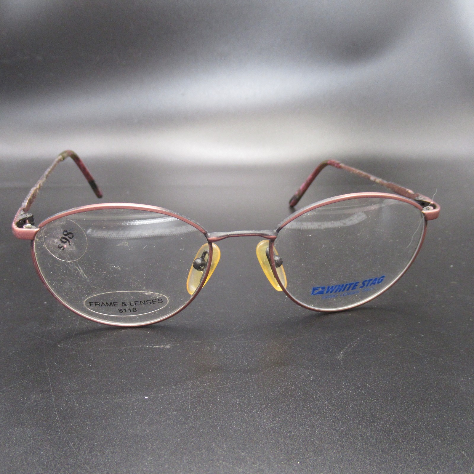 White Stag Eyeglass Frames WS13 ANU Burgundy Oval Full Rim Women's 50-18-135