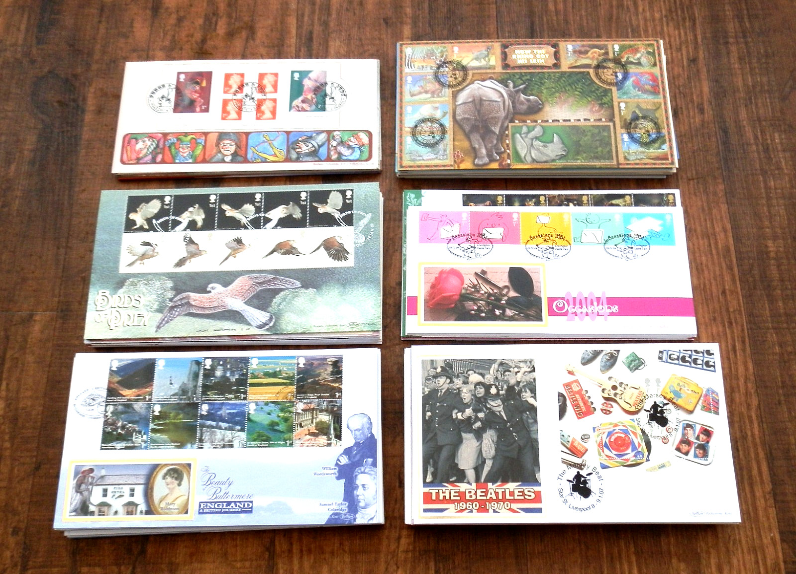 GB BENHAM  SILK 82 X  FIRST DAY COVERS  2001/2007 all limited Edition full sets.