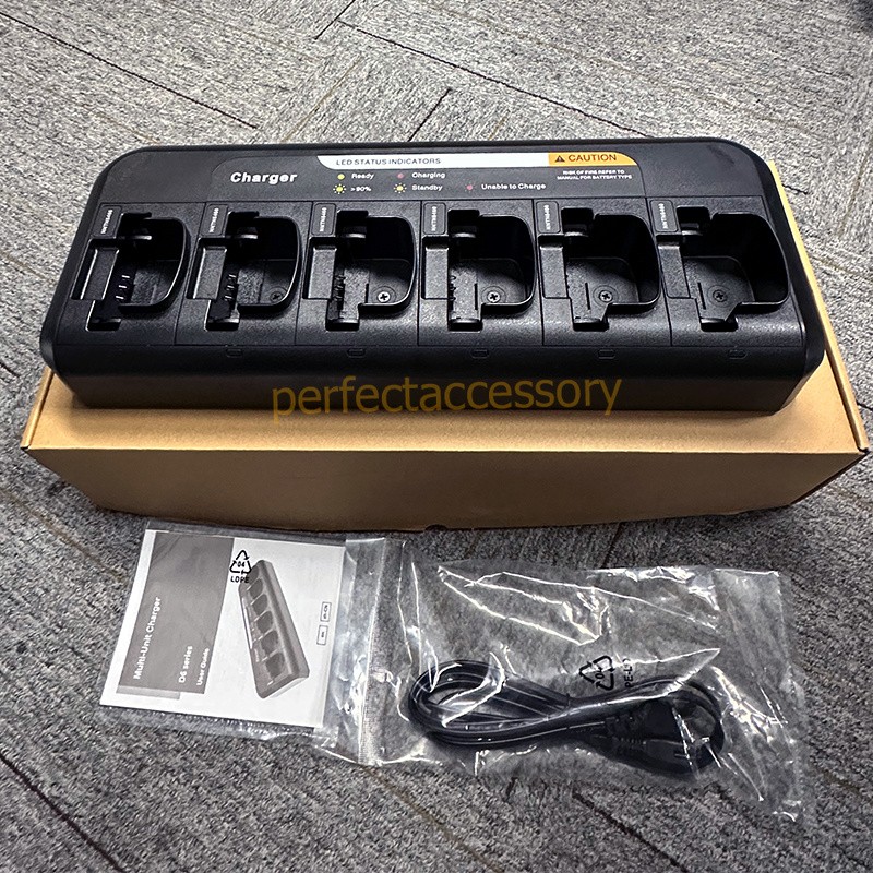 PMLN6588A Multi-Unit Charger 6 Pocket For Motorola R2 CP200 CP200D PR400 Radio