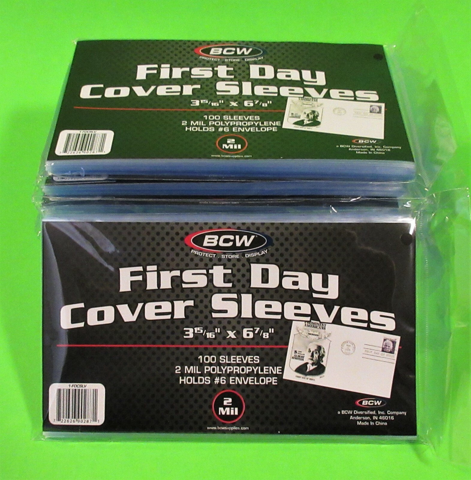 1000 FIRST DAY COVER SLEEVES, FOR #6 COVERS, BCW BRAND W/ 