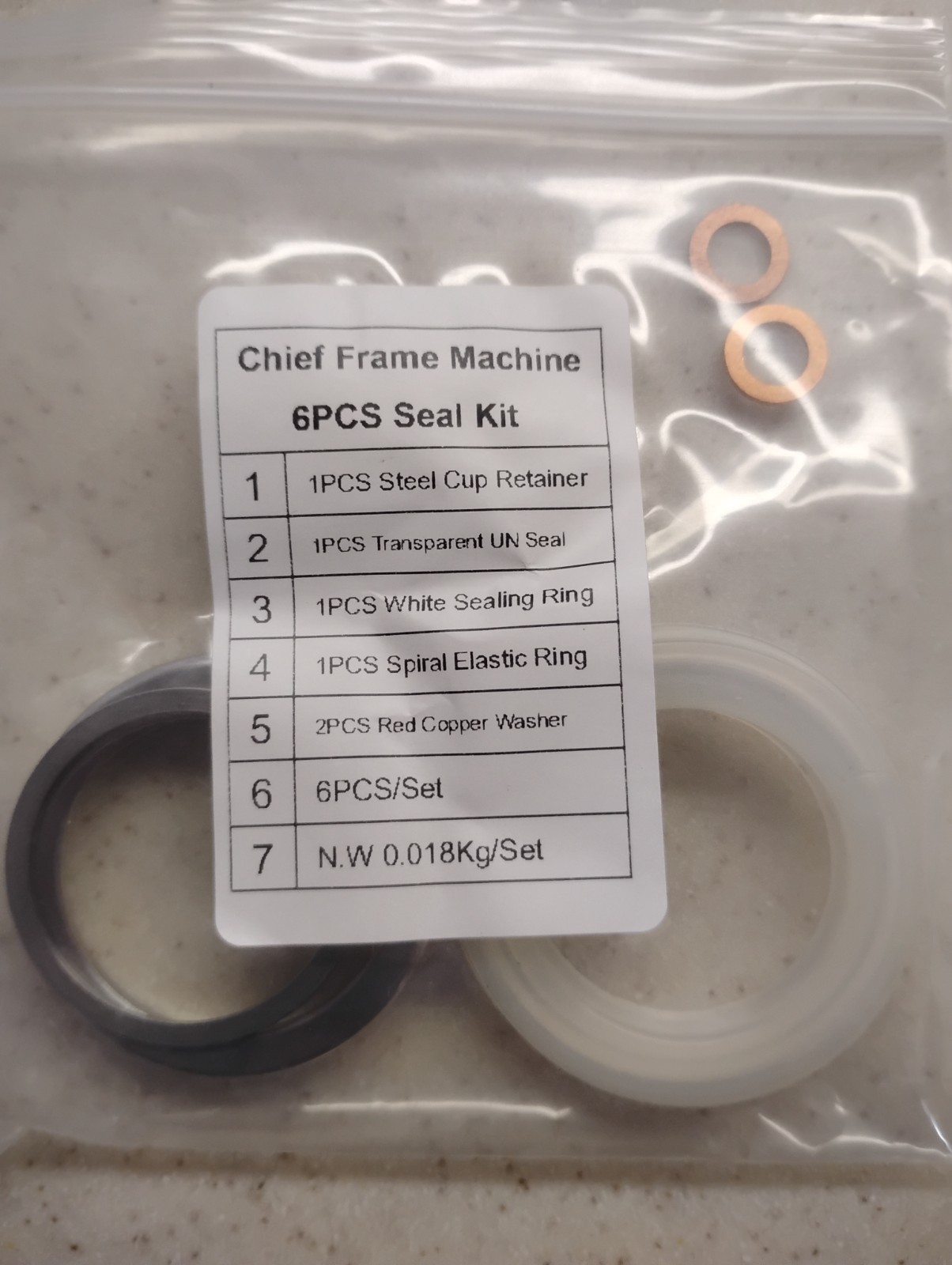 Chief EZ-Liner II & Classic Lift Ram Seal Kit | 6-Piece Full Kit
