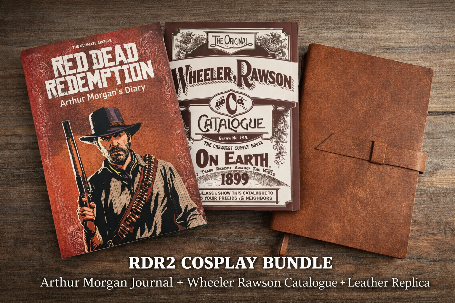 Arthur Morgan Journal + Wheeler Rawson Catalogue Set | Leather Replica Props,RDR Arthur Morgan Journal + Wheeler Rawson Catalogue Set | Leather Replica Props,RDR