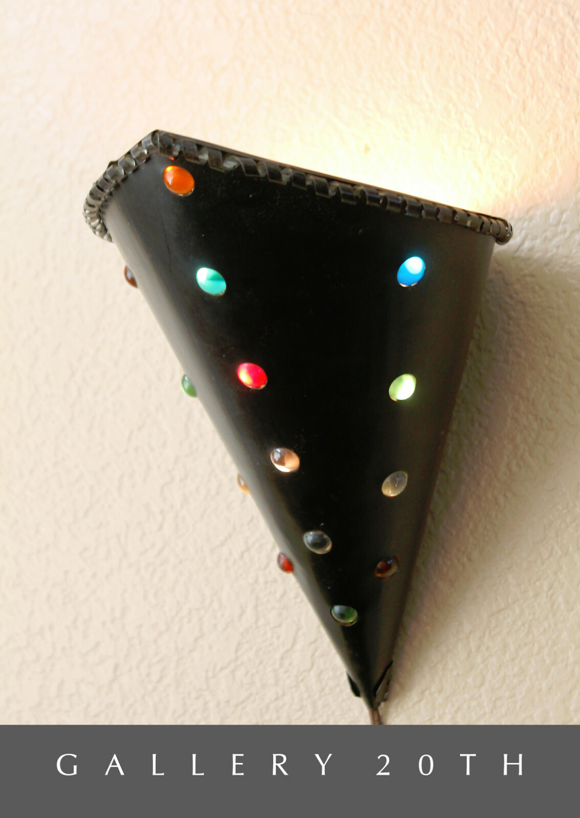 SPACE AGE MCM BRUTALIST METAL WALL SCONCE MID CENTURY ATOMIC VTG 50S LAMP BOHO