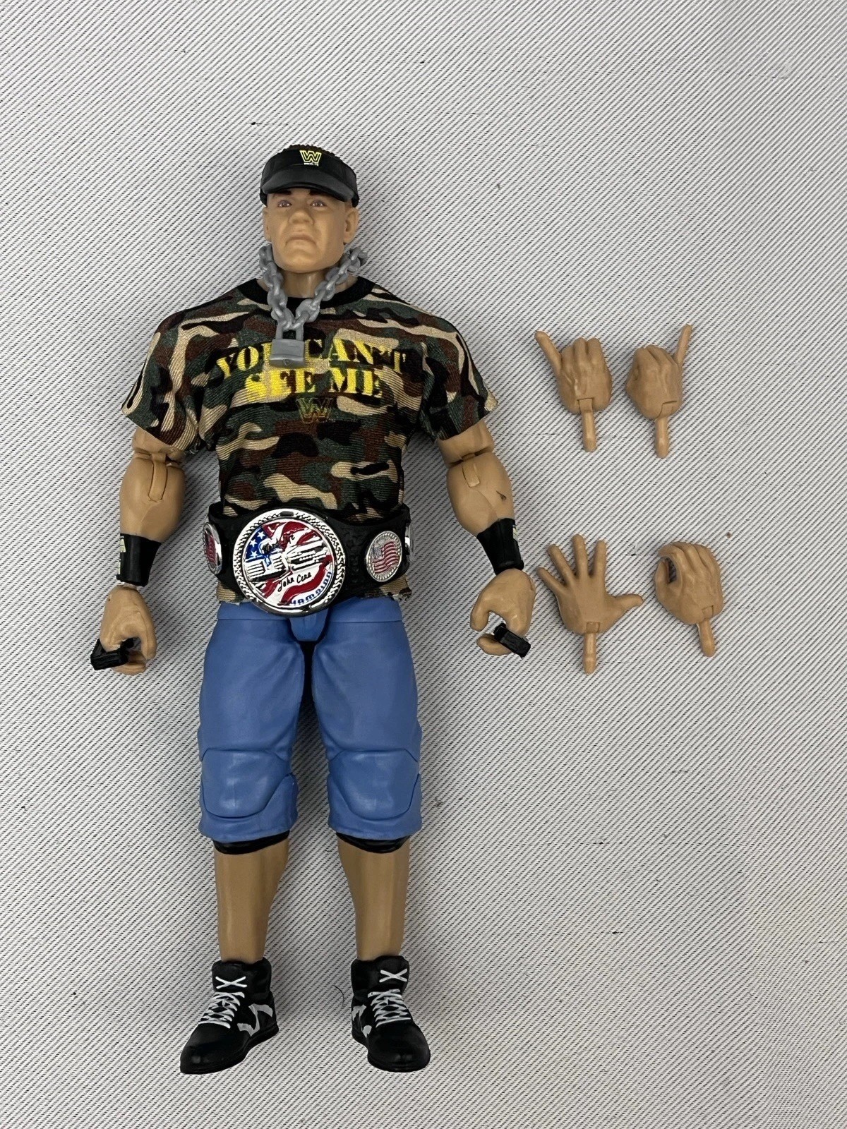 Mattel WWE Elite John Cena Word Life Walmart Retirement 3 Three Pack & US Title