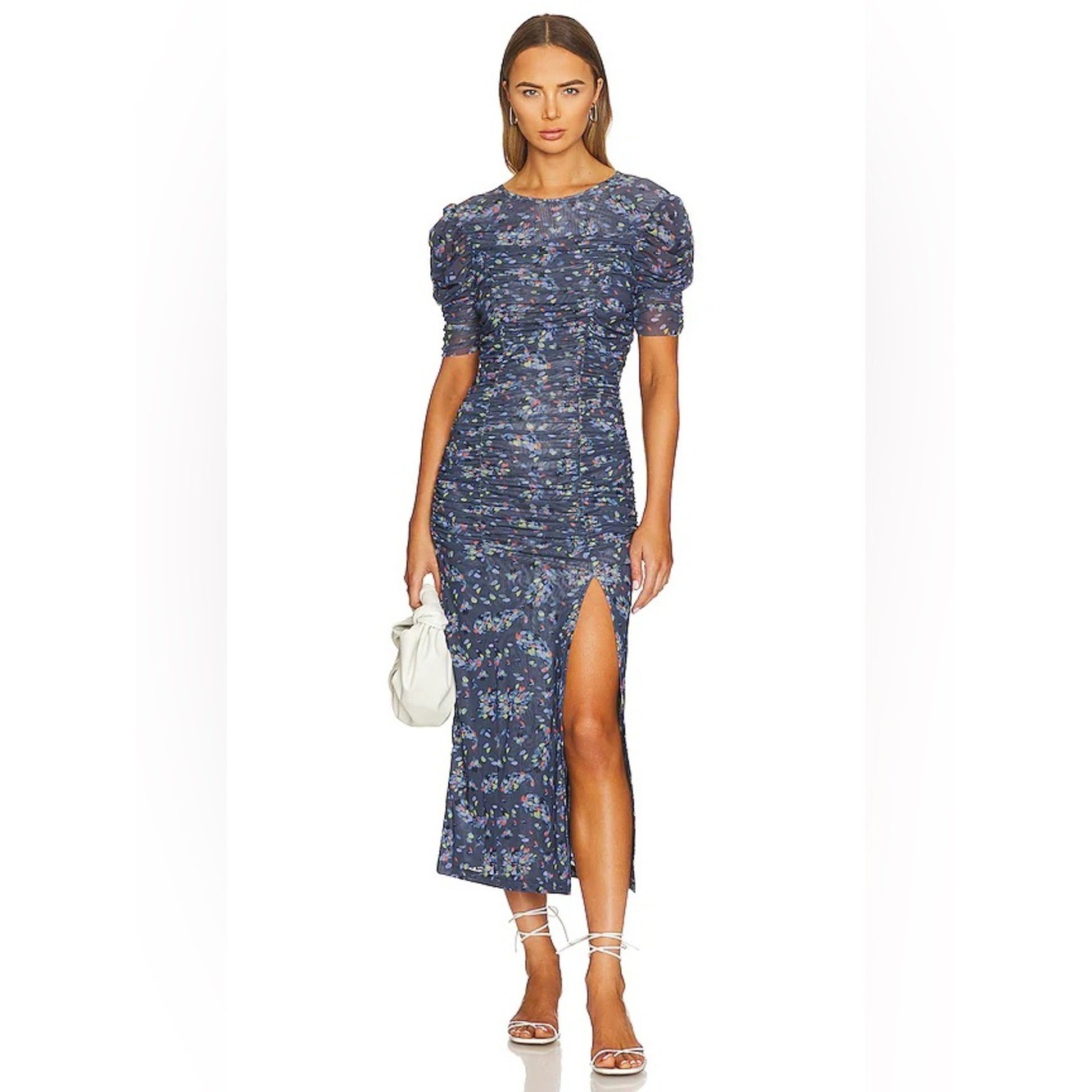 AG26 Free People Briella Midi Dress in Navy Combo Floral Print AG26 Free People Briella Midi Dress in Navy Combo Floral Print