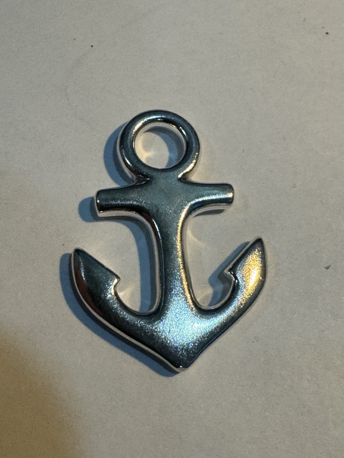 Retired James Avery Sterling Silver anchor pendant 1 1/8 Long Retired James Avery Sterling Silver anchor pendant 1 1/8 Long