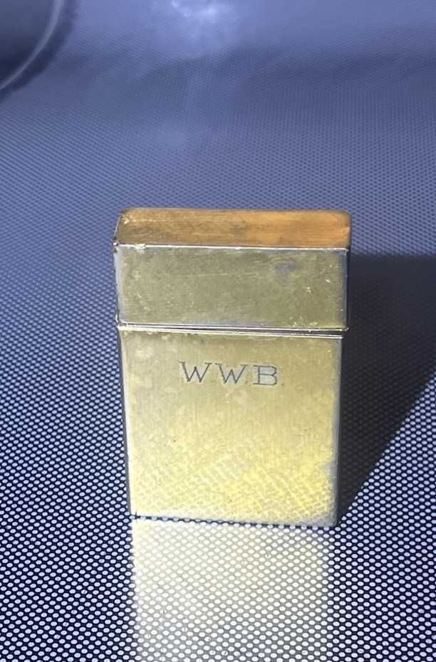 Vintage Evans Cased Lighter Tobacco 1940s Flip Top Transitional Lift Arm Lighter Vintage Evans Cased Lighter Tobacco 1940s Flip Top Transitional Lift Arm Lighter