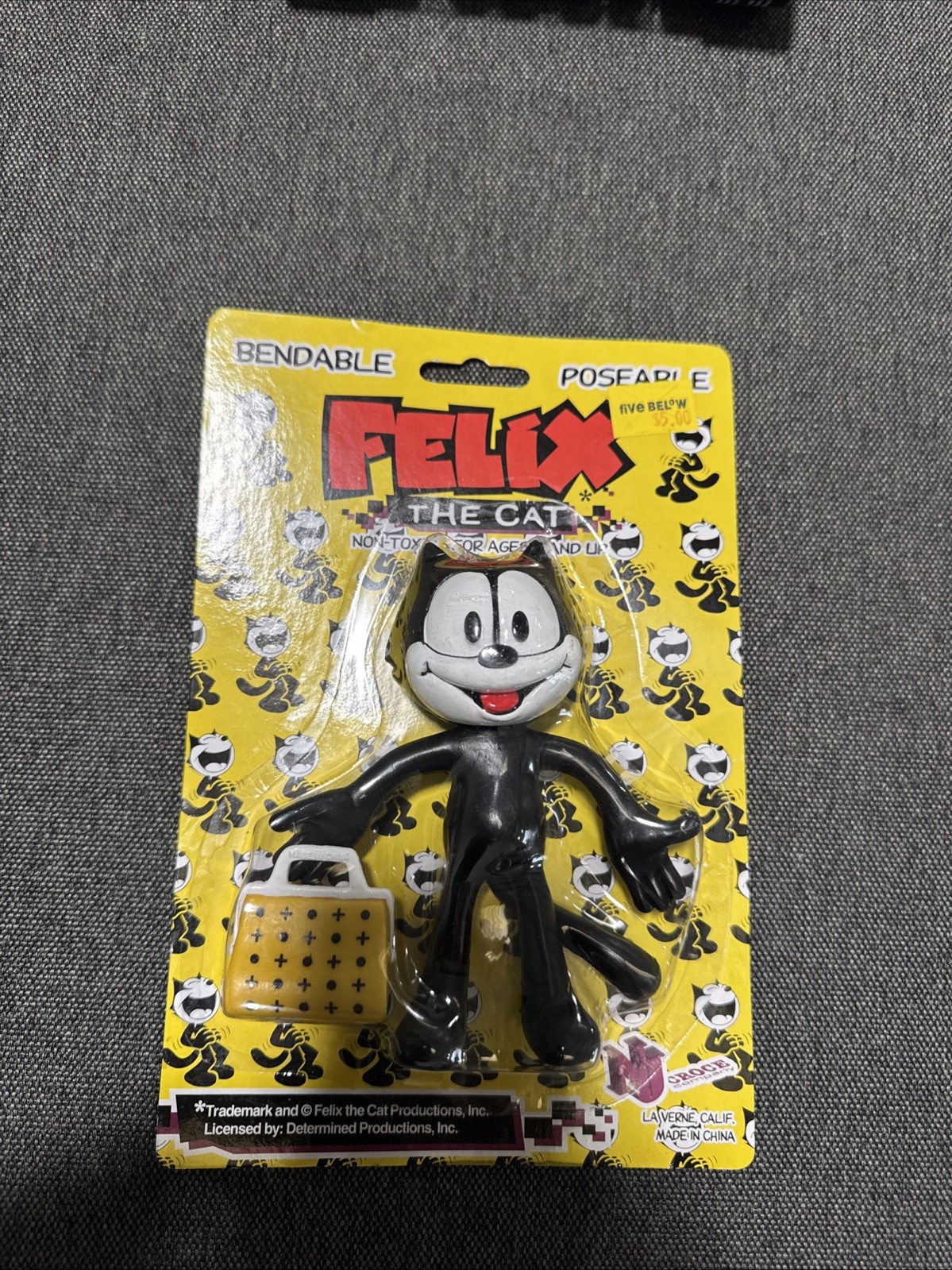 Vintage Felix the Cat Bendable Poseable Figure w/ Bag Sealed Package Collectible