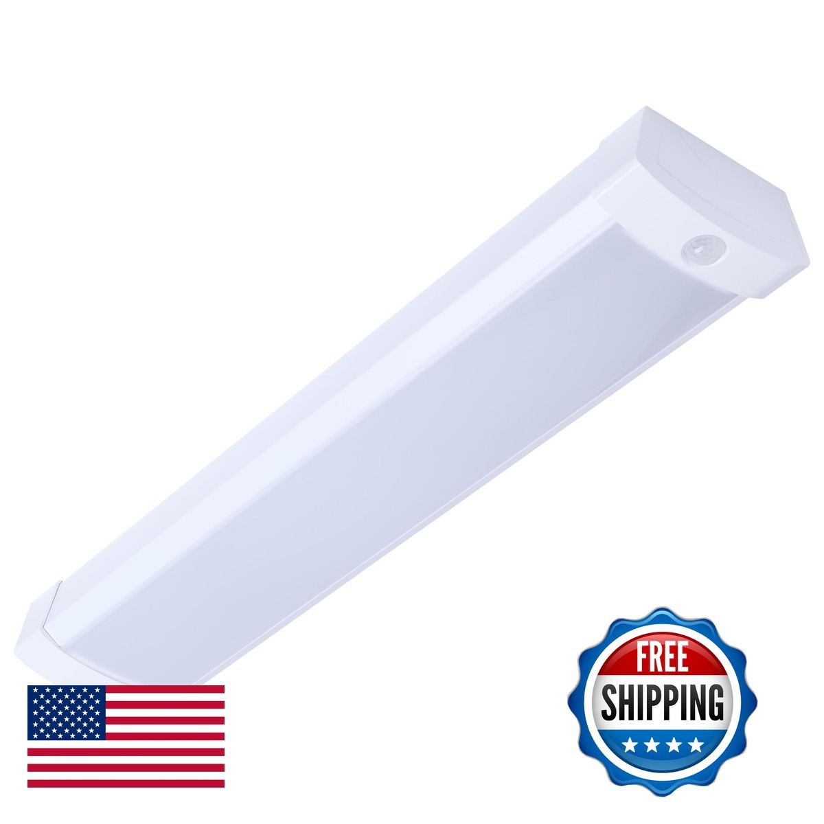 Nuvo 65/1214 LED 2Ft Wrap Linear Ceiling Light with PIR Sensor 20W CCT White