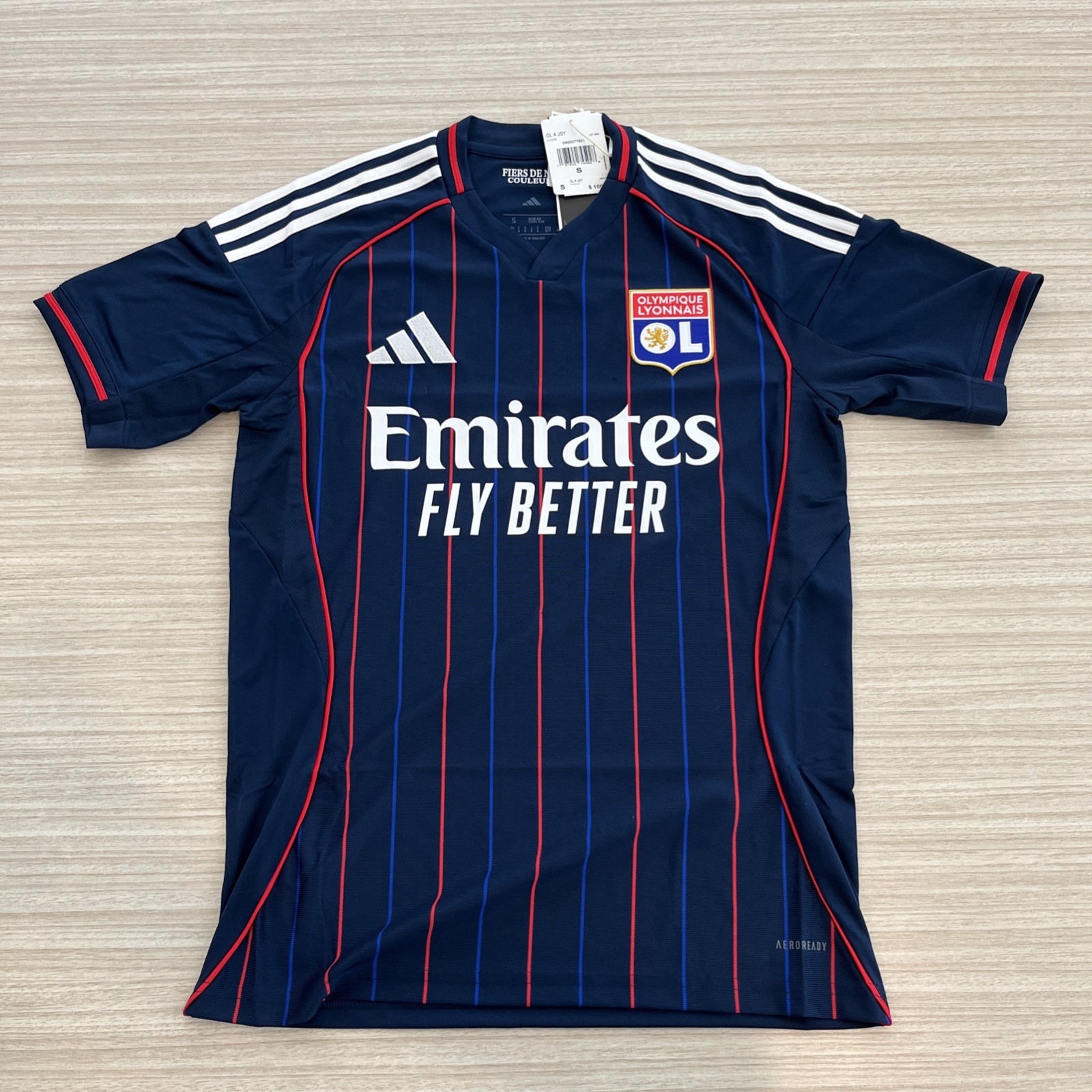 Olympique Lyon Adidas Away 25/26 Size Small - JD1393 aeroready bnwt