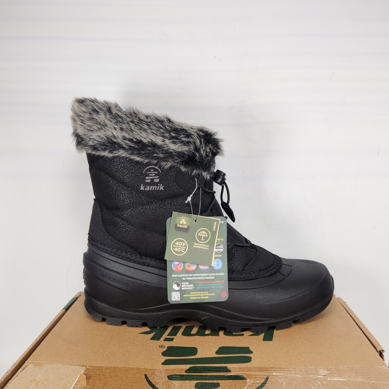 Size 10 - KAMIK Momentum L 2 Black Womens WATERPROOF INSULATED Fur Lined Cozy Size 10 - KAMIK Momentum L 2 Black Womens WATERPROOF INSULATED Fur Lined Cozy
