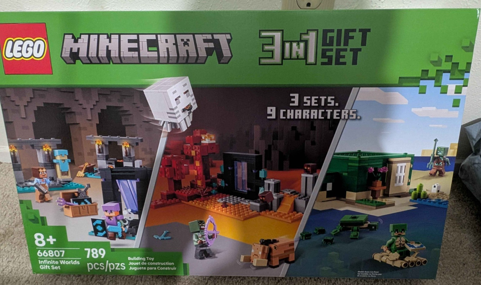 Lego Minecraft 66807 789pc 9 Character 3in1 Infinite Worlds Gift Set New In Hand Lego Minecraft 66807 789pc 9 Character 3in1 Infinite Worlds Gift Set New In Hand