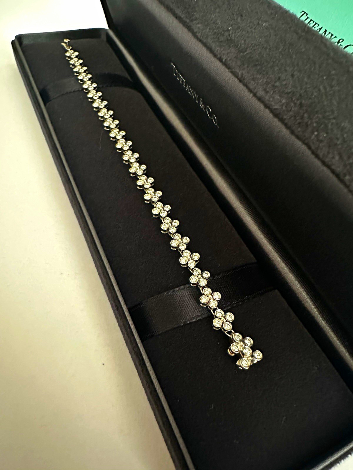 Authentic Tiffany & Co. ~3.2 cttw Platinum Lace Diamond Tennis Bracelet PT950
