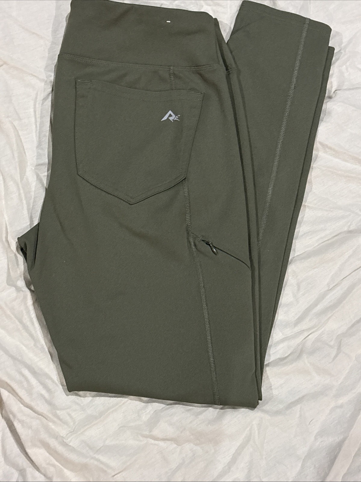 Ridgecut Toughwear Women’s Work Leggings Pants Olive Green Pockets Size M