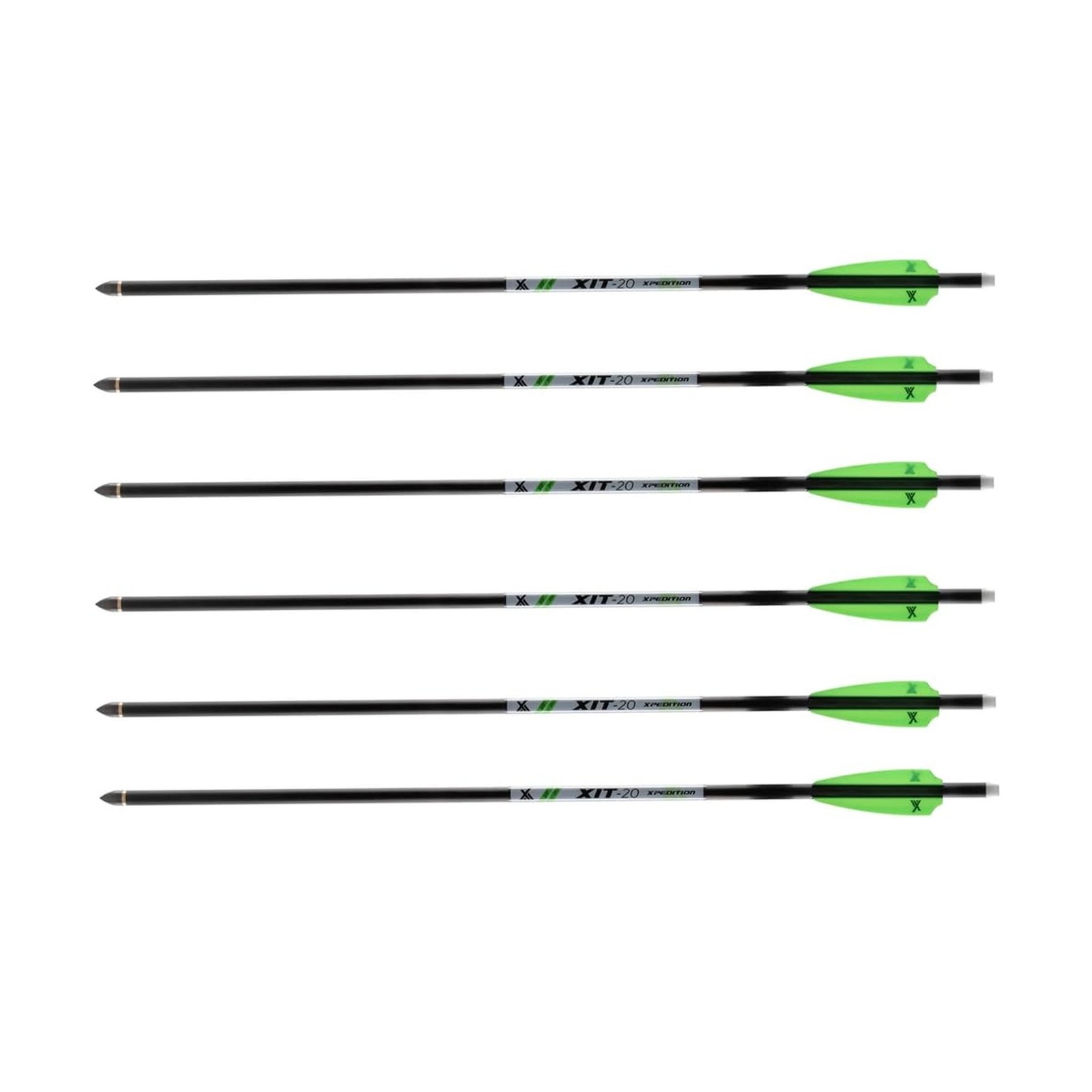 Xpedition Archery XIT-20 Crossbow Bolts 6-Pack, Six Carbon Shaft Bolts Recomm...