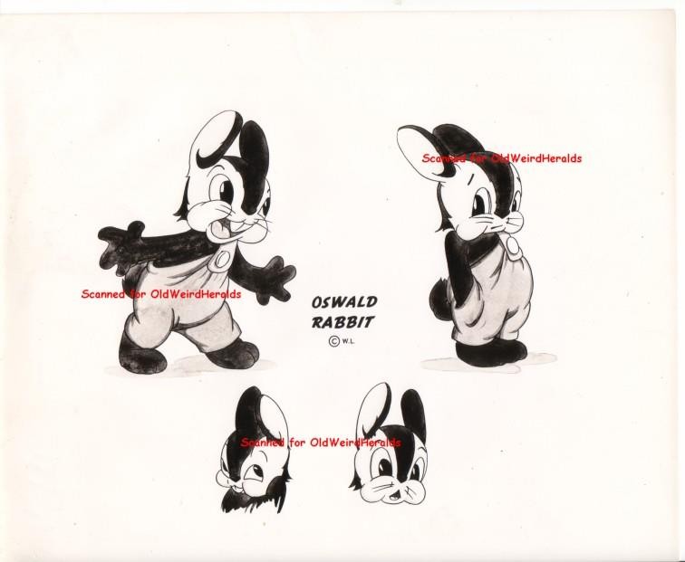 WALTER LANTZ 1930\'s OSWALD RABBIT PHOTO #2 Cartoon Character Model 8x10 ORIGINAL