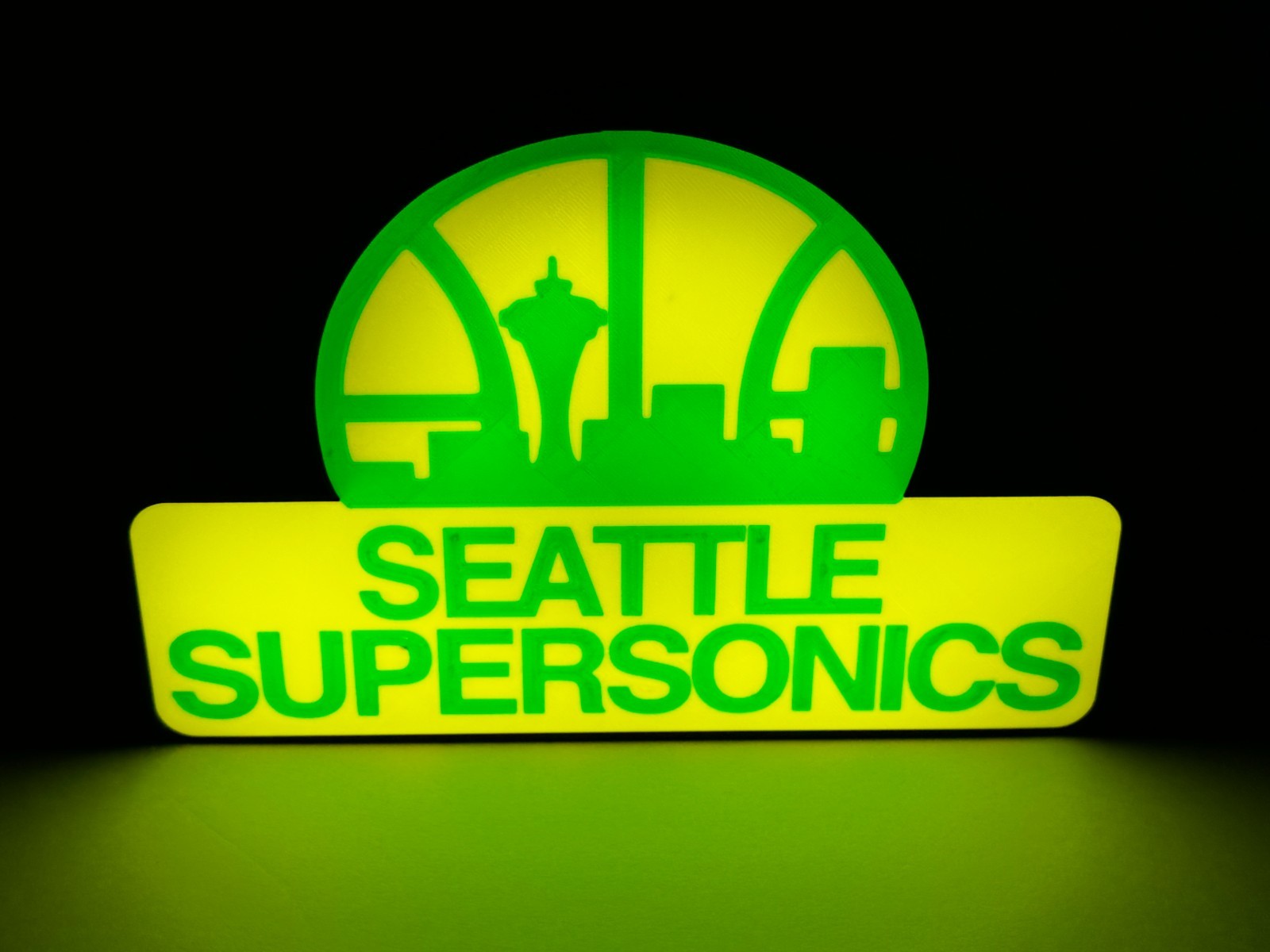 SEATTLE SUPERSONICS - Retro Lighted Sign