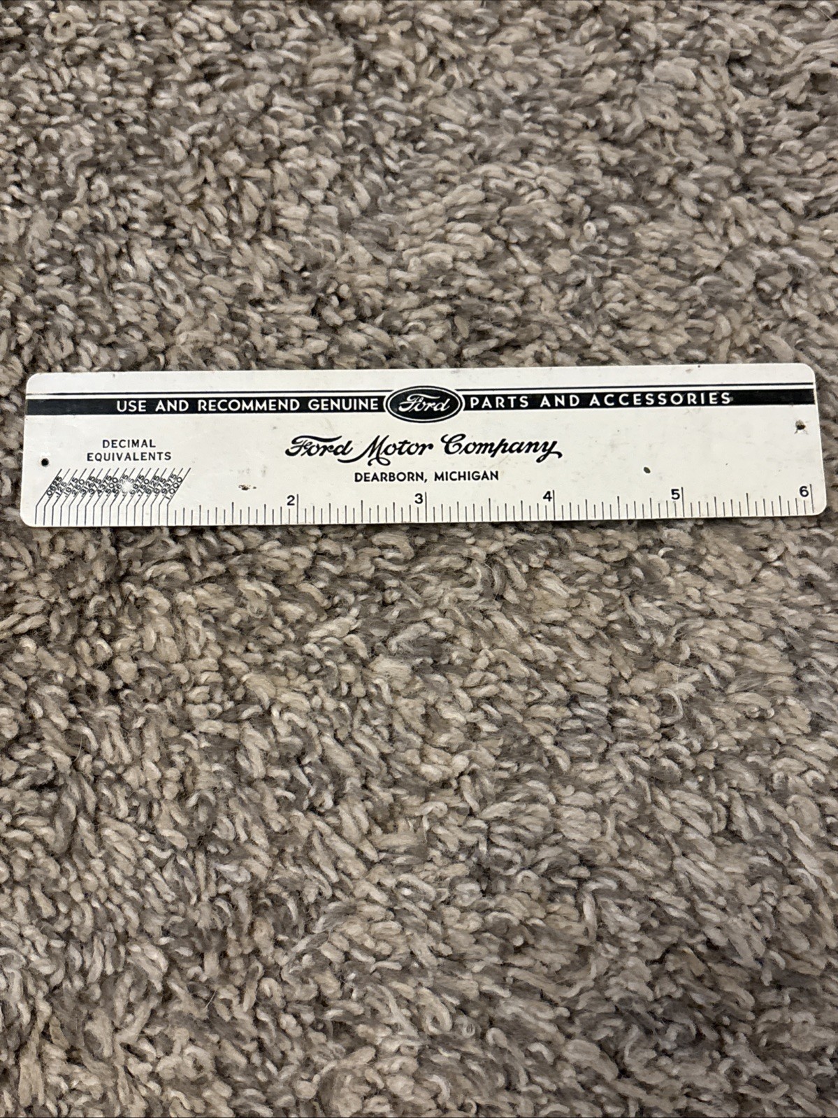 Rare Vintage Ford Motor Company Dearborn Michigan 6” Ruler