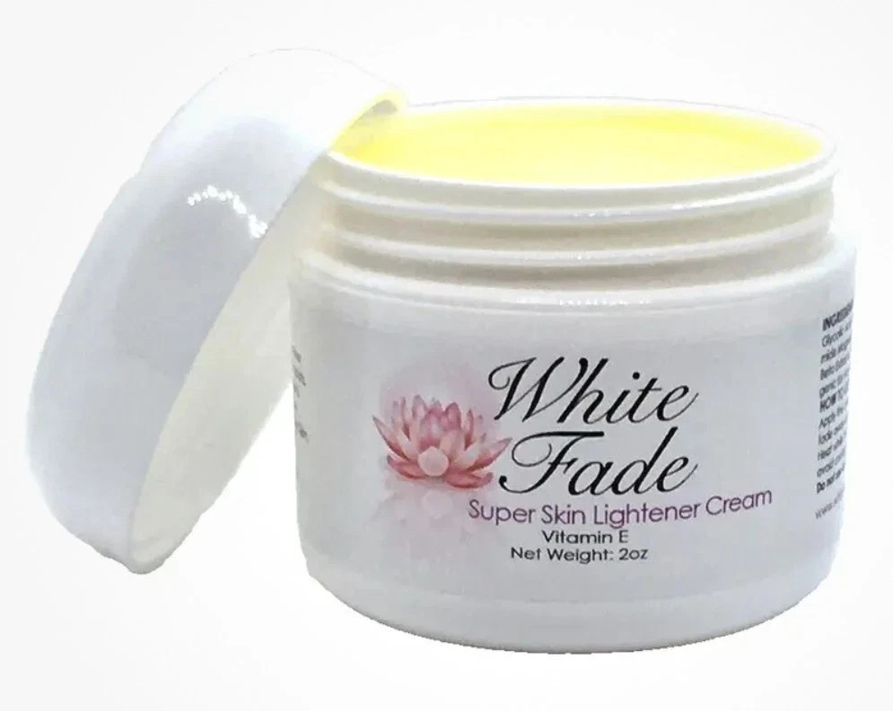 WHITE FADE CREAM: SUPER SKIN LIGHTENER TO REMOVE DARK SPOTS, YELLOW, SIZE 2oz.