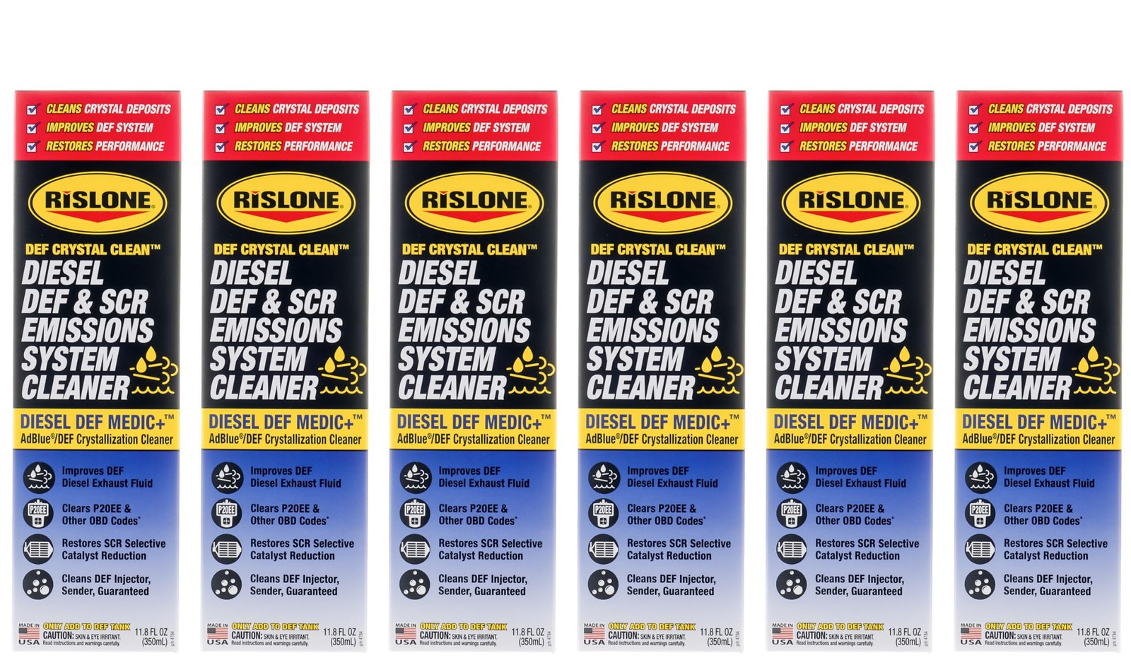 Rislone 4784-6PK Crystal Clean Diesel DEF & 11.8 Fl Oz (Pack of 6), Standard