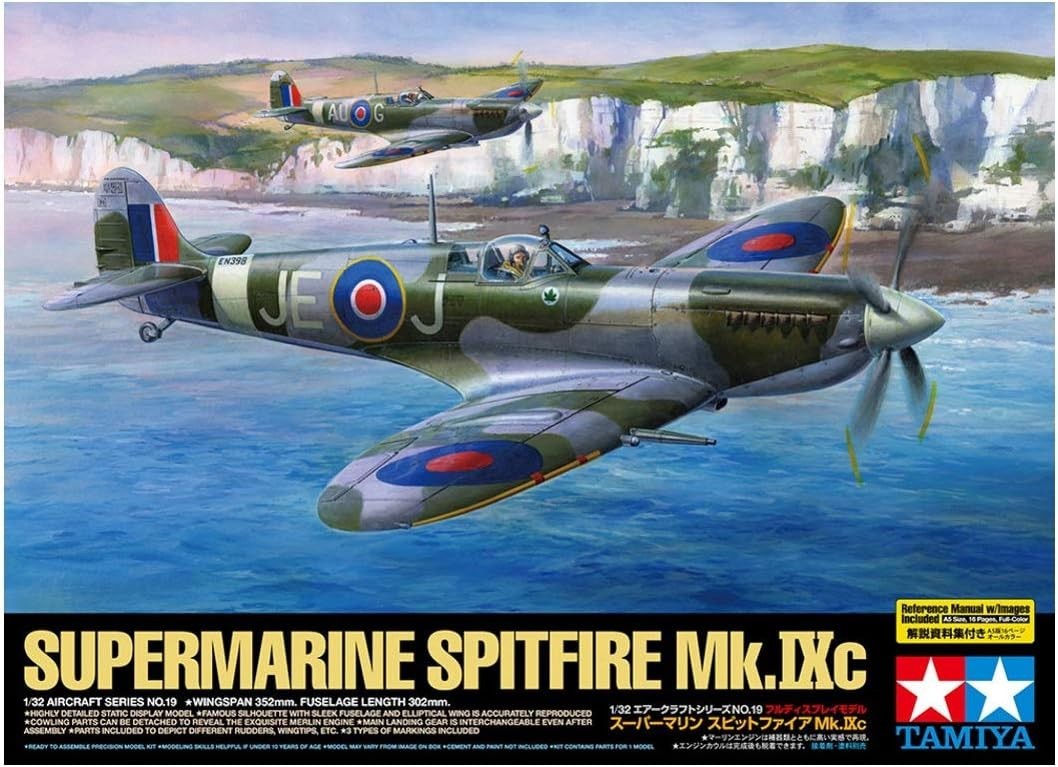 Tamiya 60319 1/32 Supermarine Spitfire Mk.IXc RAF WWII Plastic Model Kit NEW
