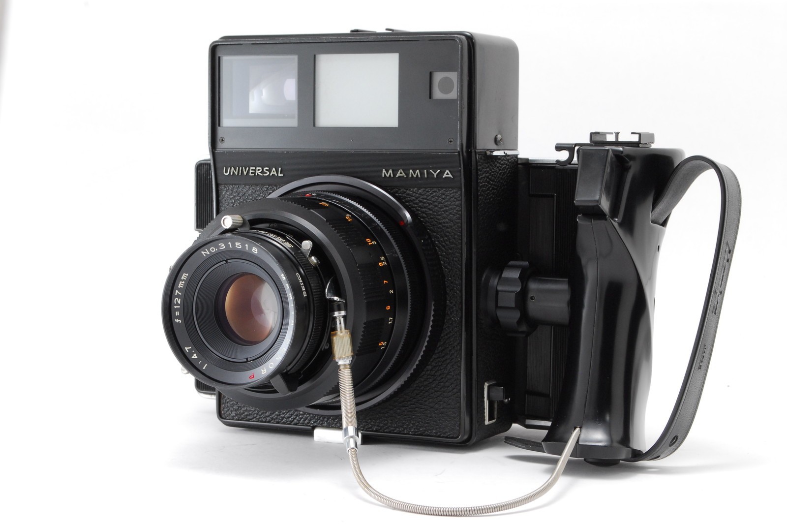 【N MINT】Mamiya Universal Press Camera Sekor P 127mm f/4.7 6x9 Polaroid Black