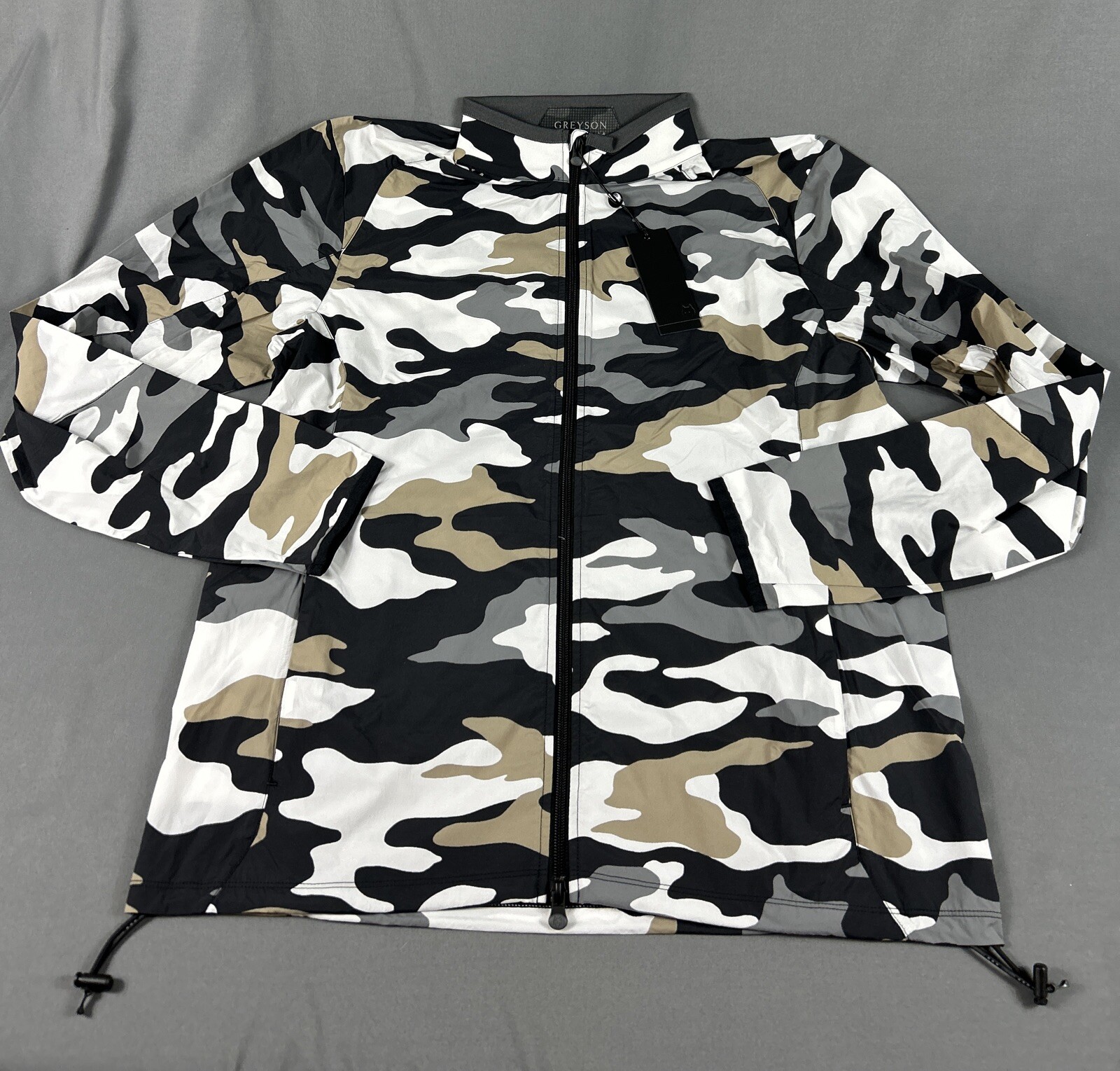 Greyson Golf Jacket Camo Trailwolf Print Large Multicolor NWT MSRP $260